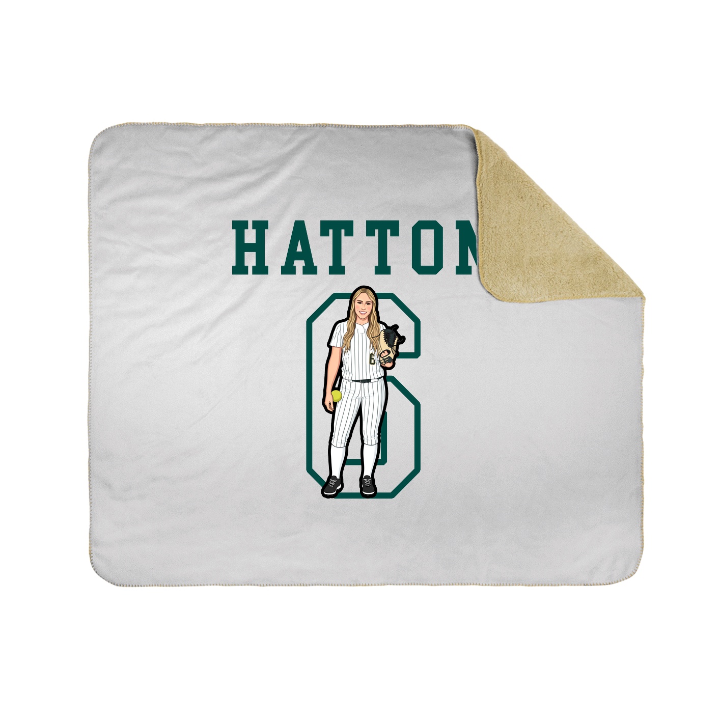 Throw Blanket — Shirsey in White