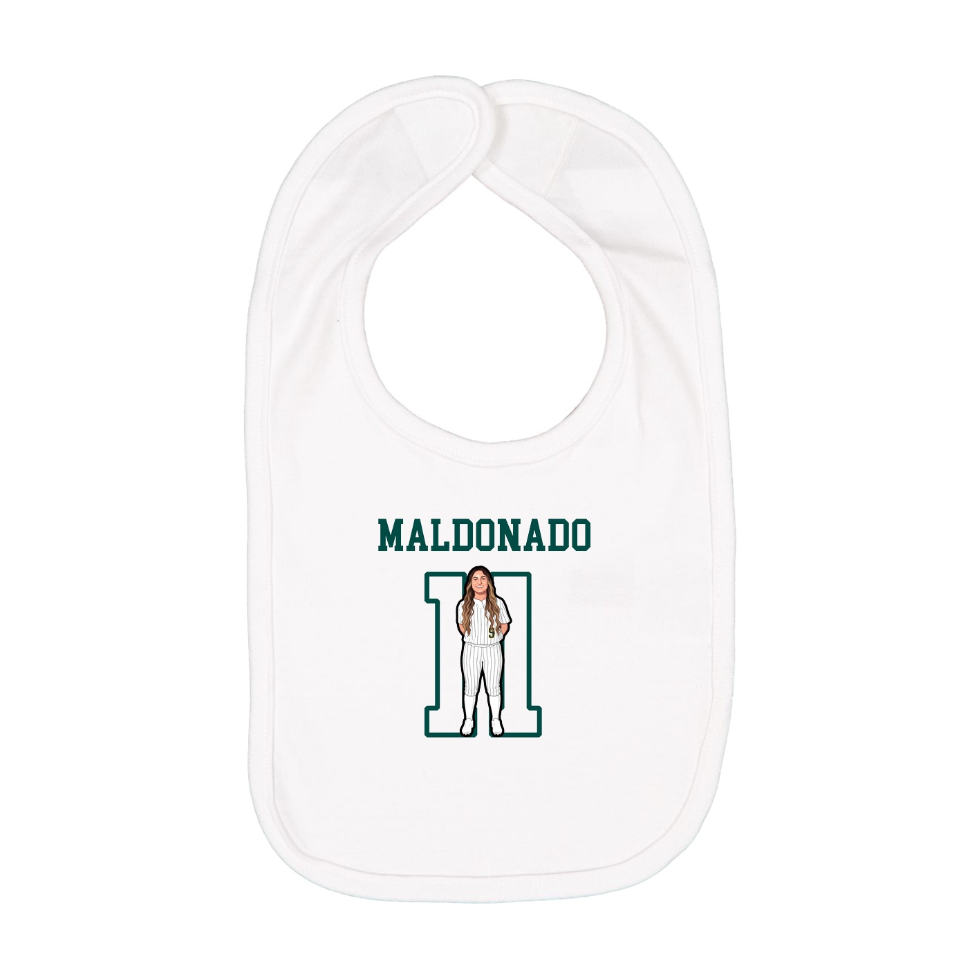 Infant Bib — Shirsey in White