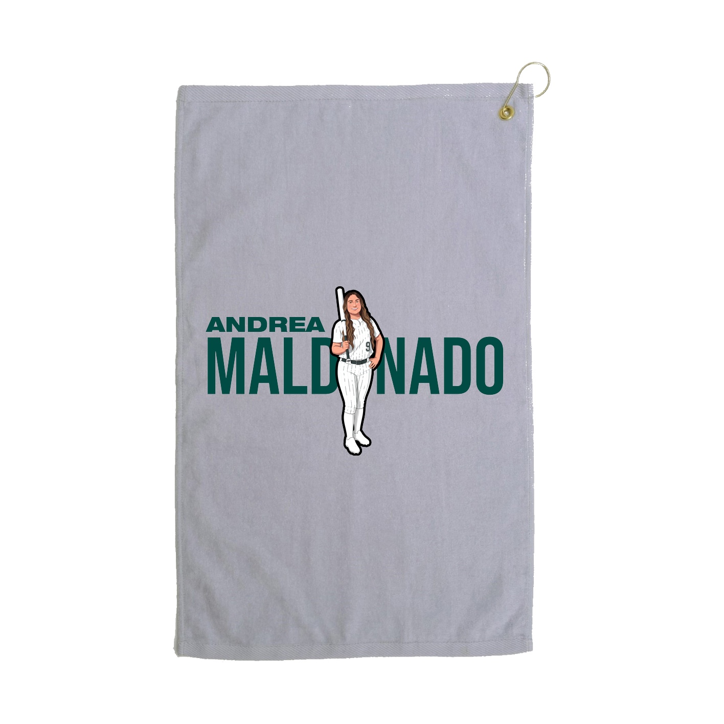 Golf Towel — Player Name in Grey