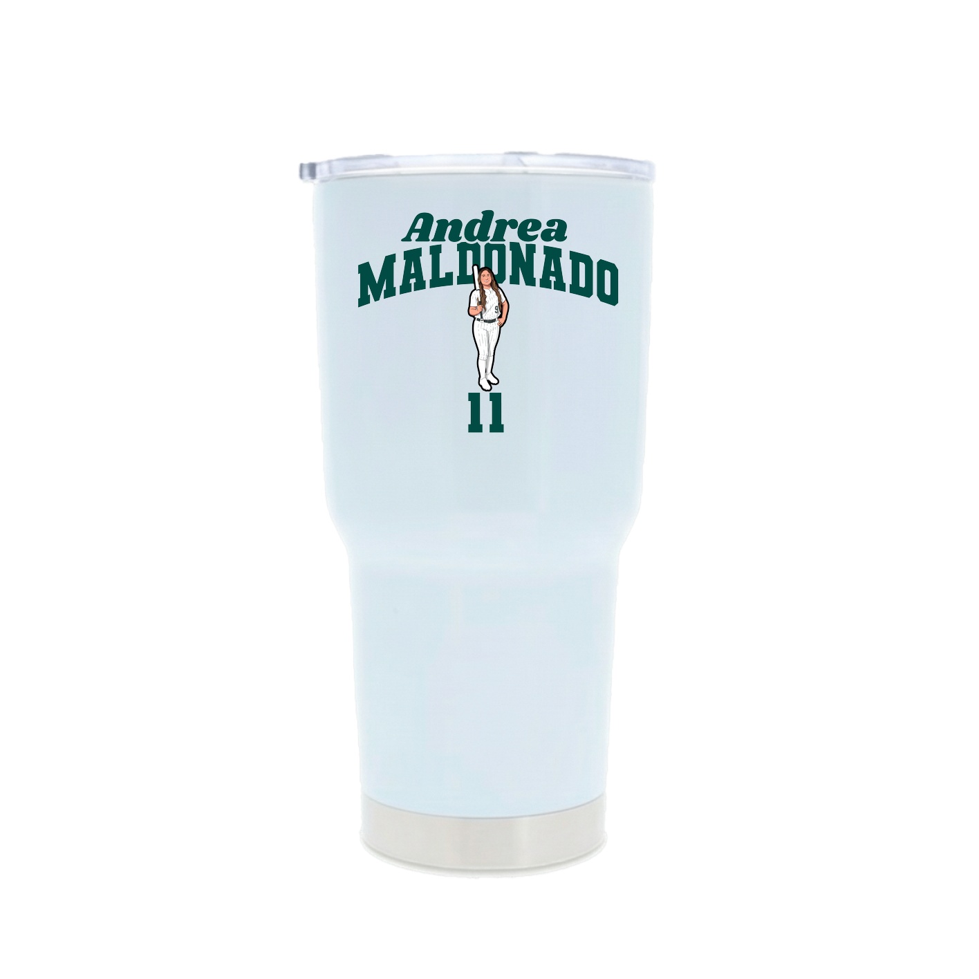 30oz Stainless Steel Tumbler — Signature Arch in White