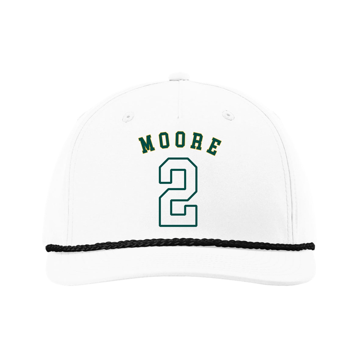 Five-Panel Classic Rope Cap — Shirsey Arch in White