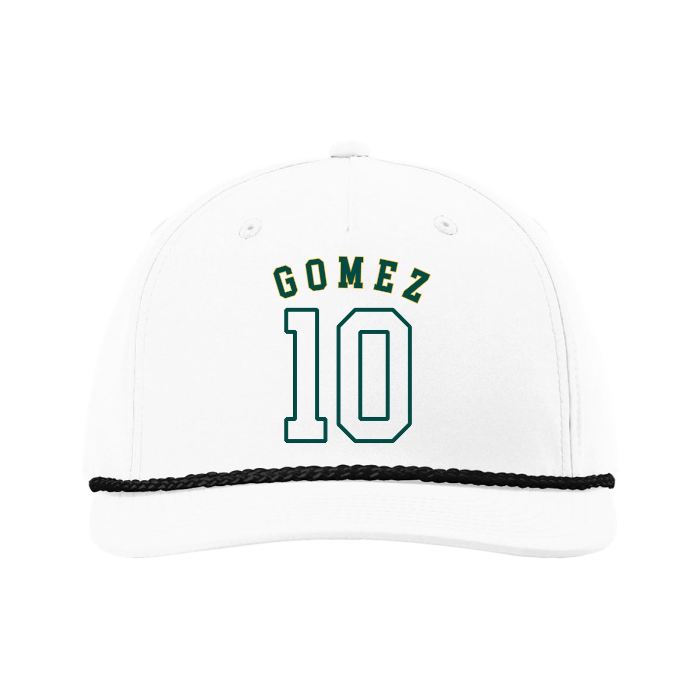 Five-Panel Classic Rope Cap — Shirsey Arch in White