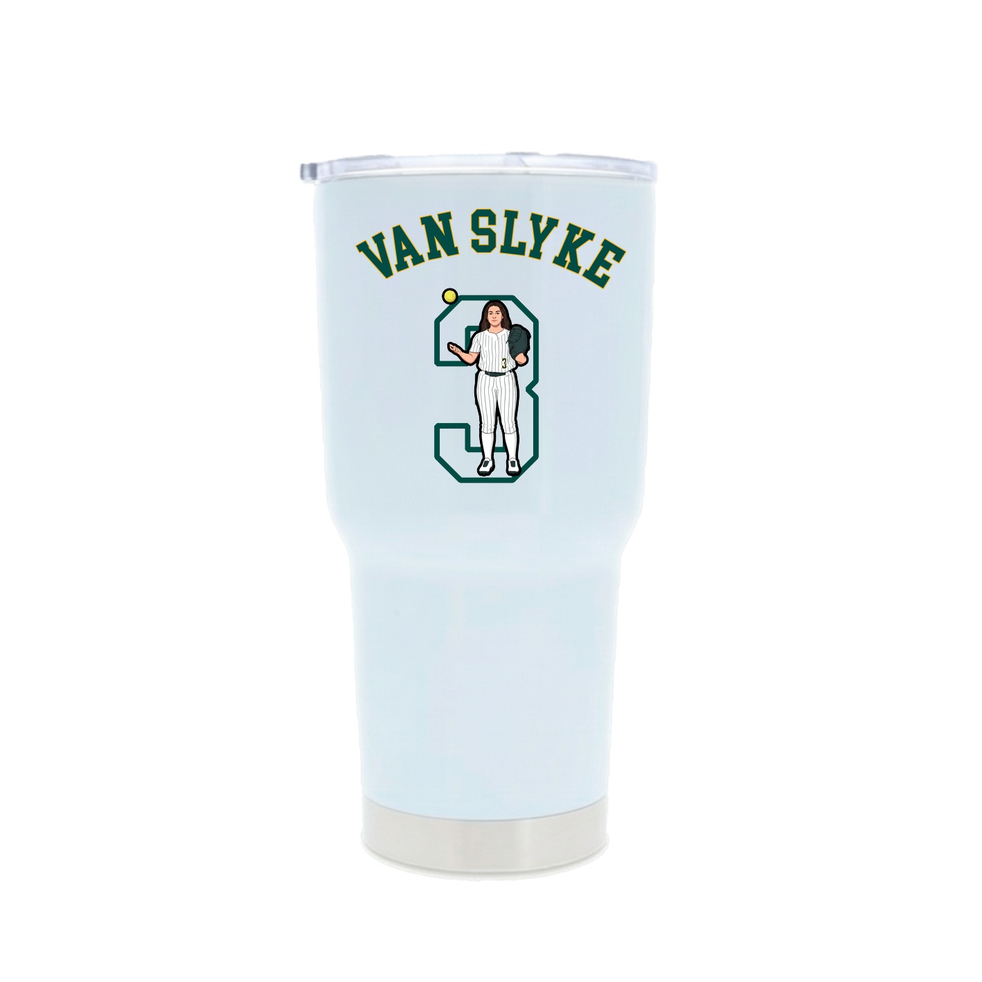 30oz Stainless Steel Tumbler — Shirsey Arch in White