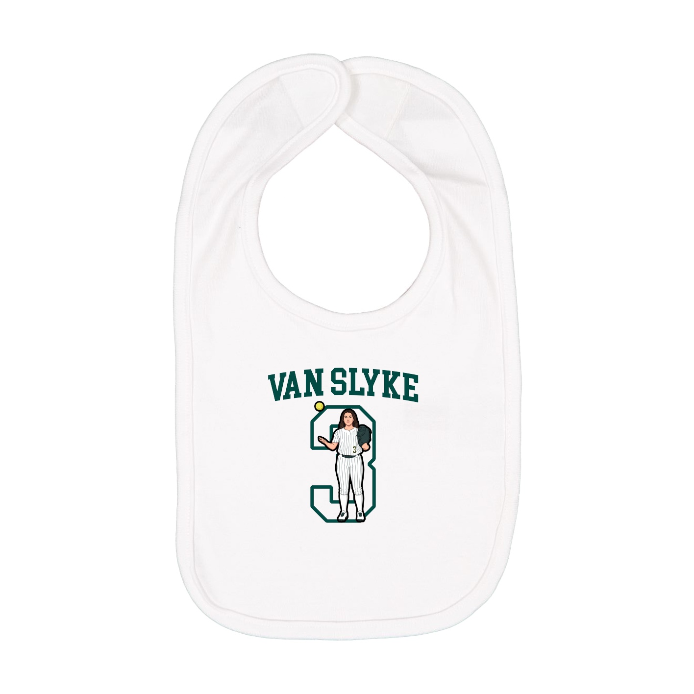 Infant Bib — Shirsey in White
