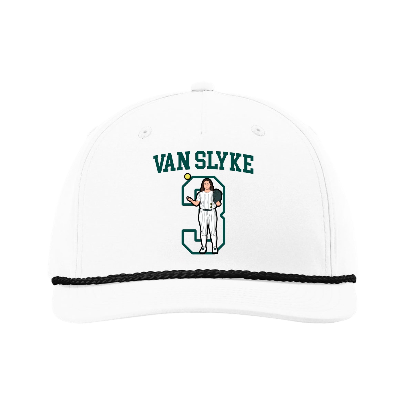 Five-Panel Classic Rope Cap — Shirsey in White