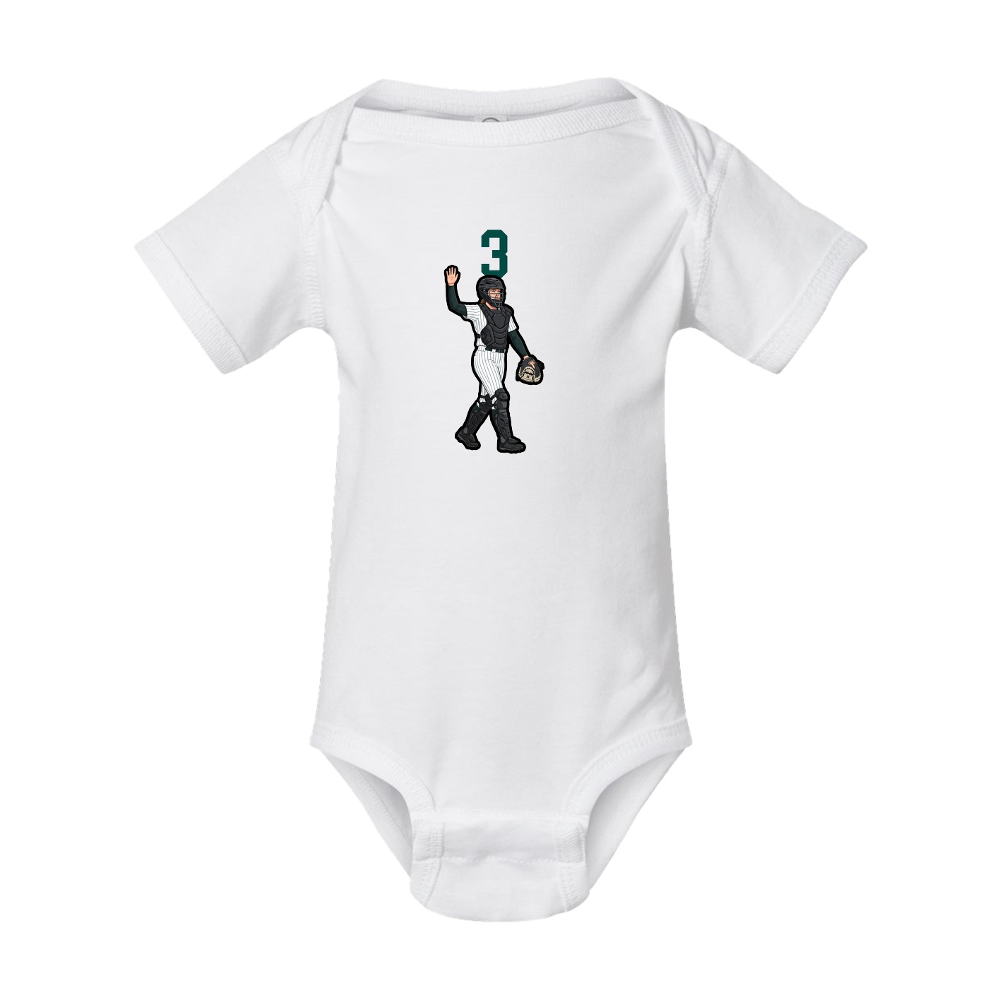 Baby Onesie — Number Top in White