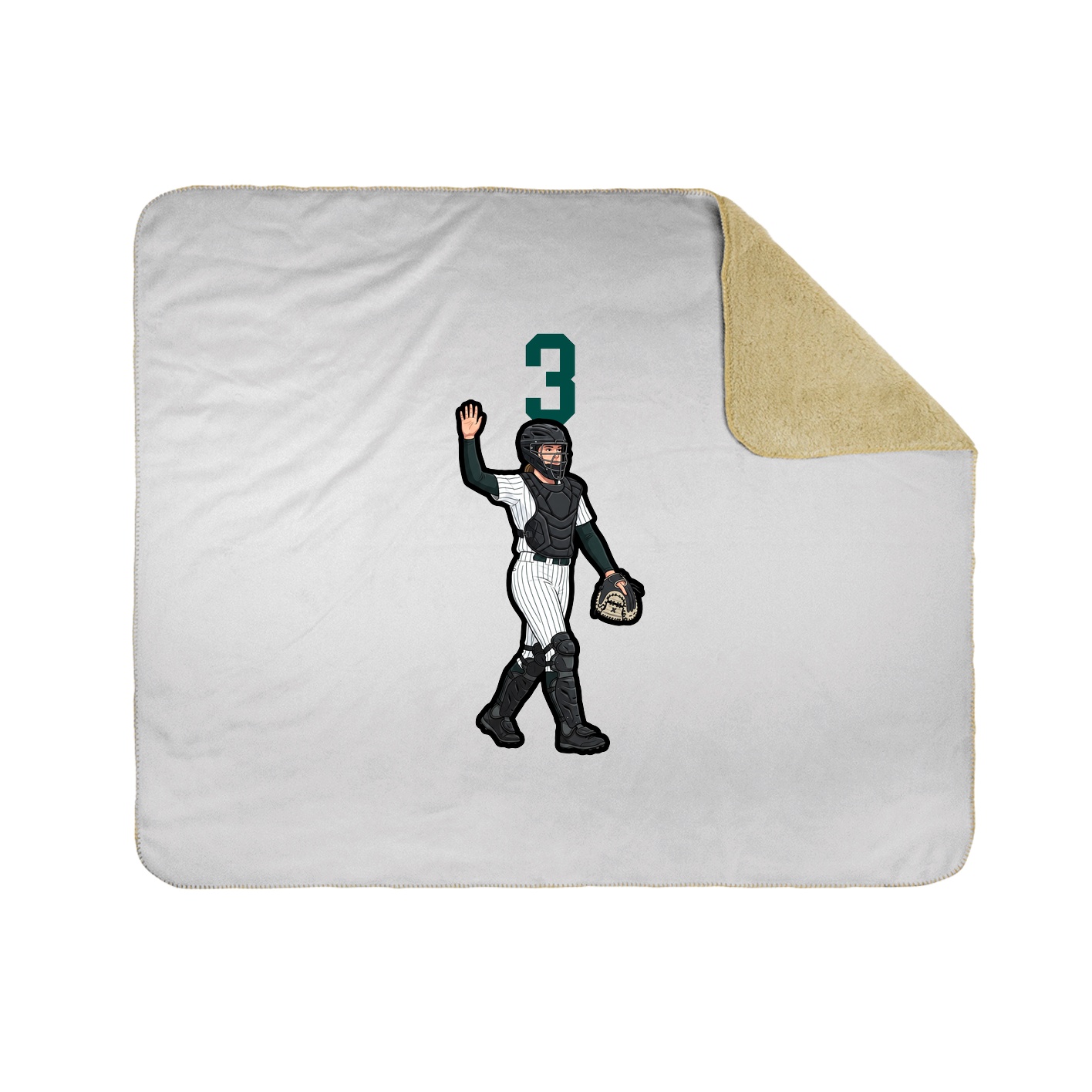 Throw Blanket — Number Top in White