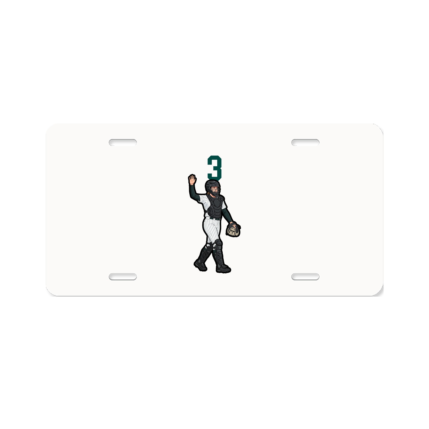 License Plate — Number Top in Classic