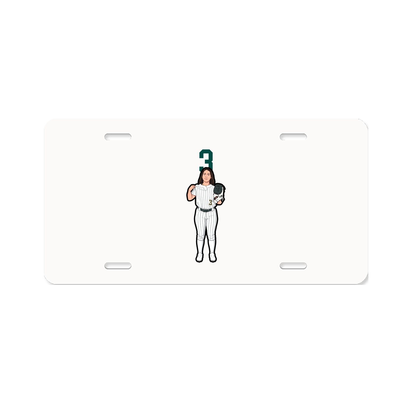 License Plate — Number Top in Classic