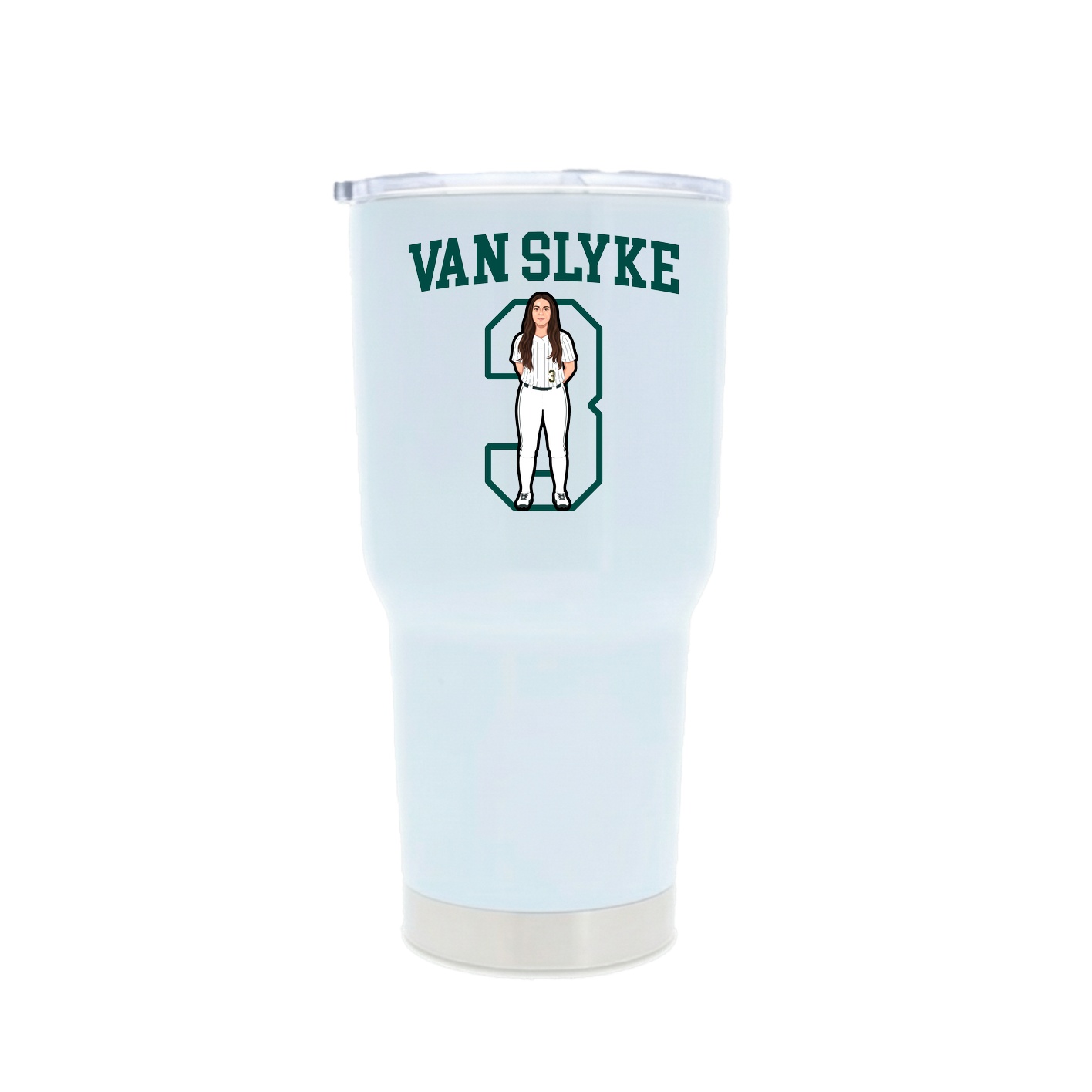 30oz Stainless Steel Tumbler — Shirsey in White
