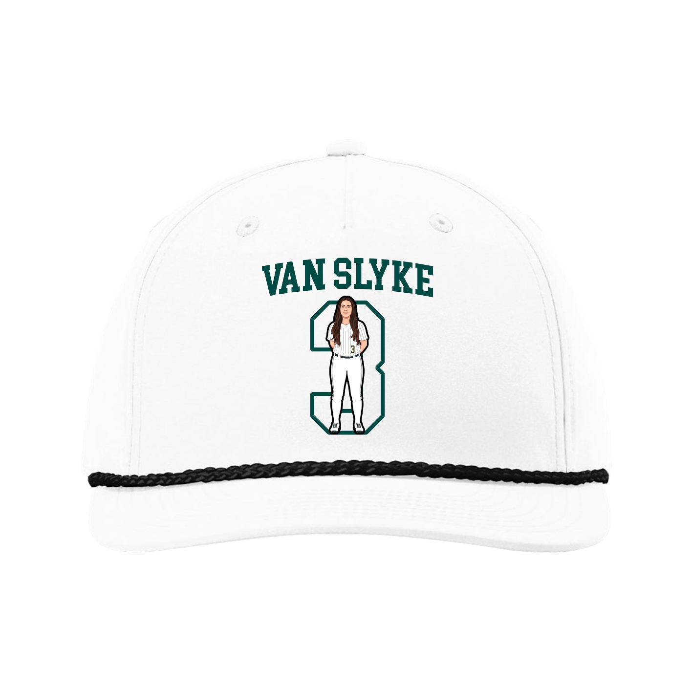 Five-Panel Classic Rope Cap — Shirsey in White