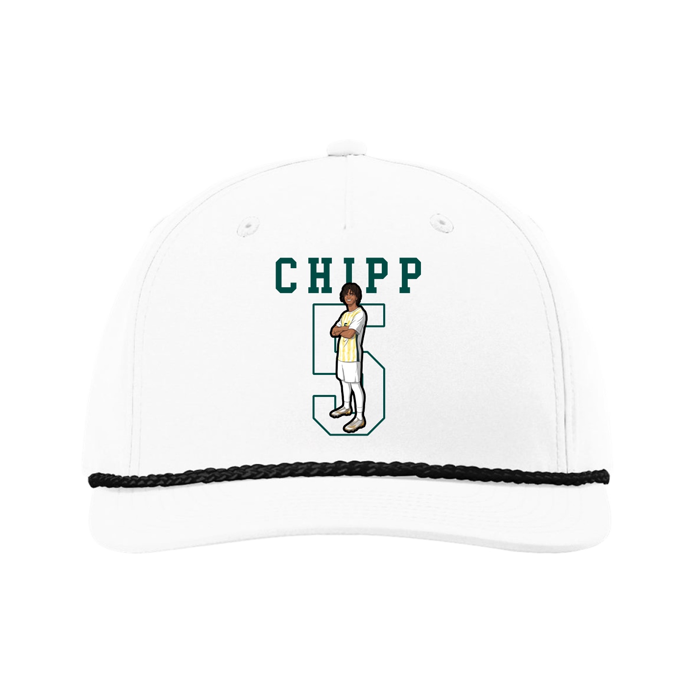 Five-Panel Classic Rope Cap — Shirsey in White