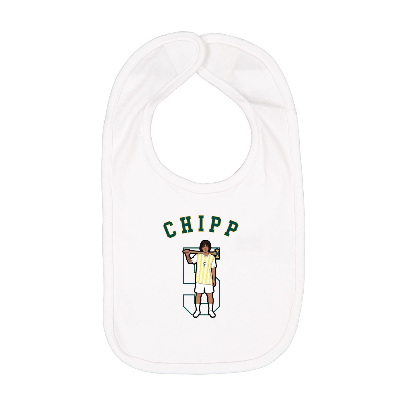 Infant Bib — Shirsey Arch in White