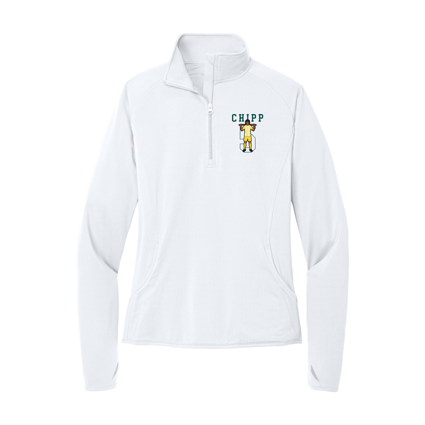 Women's Q-Zip Pullover — Shirsey in White