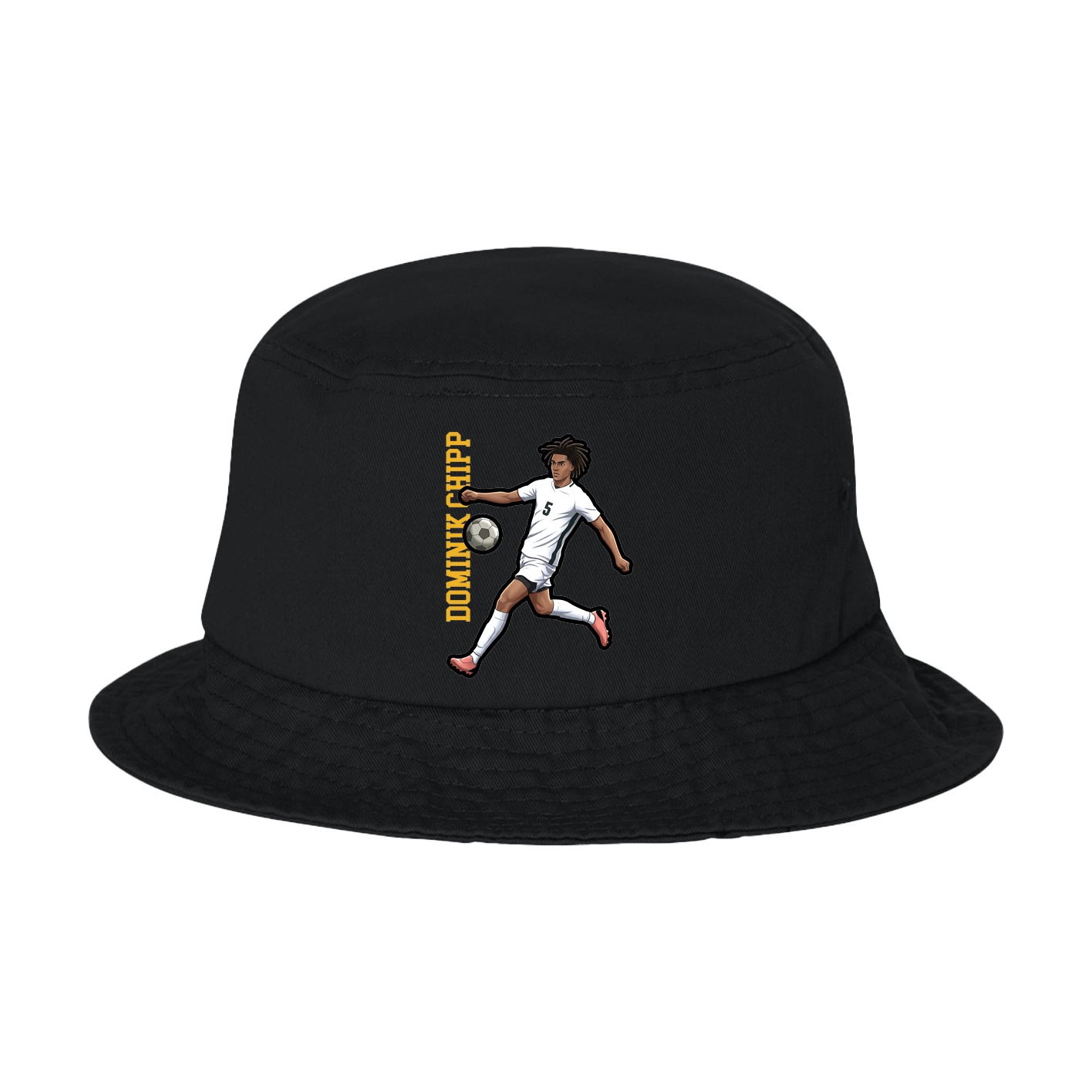 Bucket Cap — Name Vertical in Black