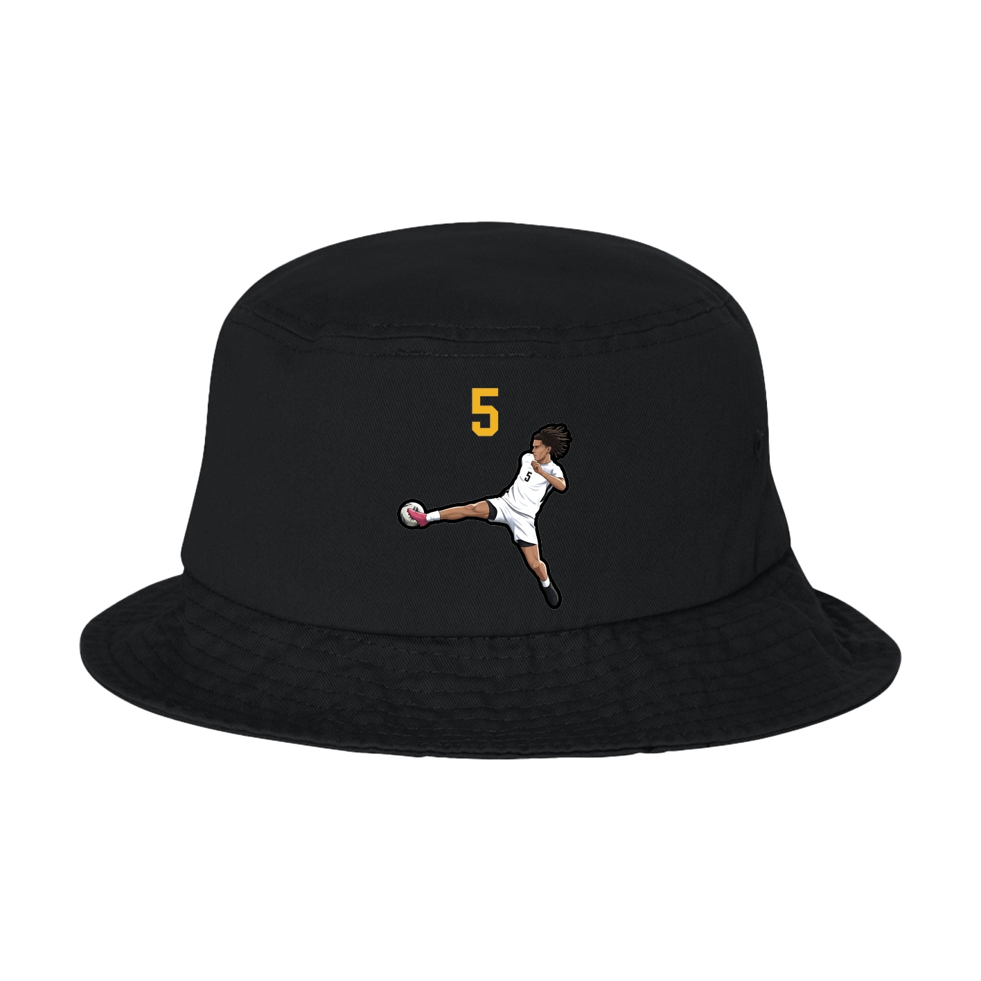 Bucket Cap — Number Top in Black