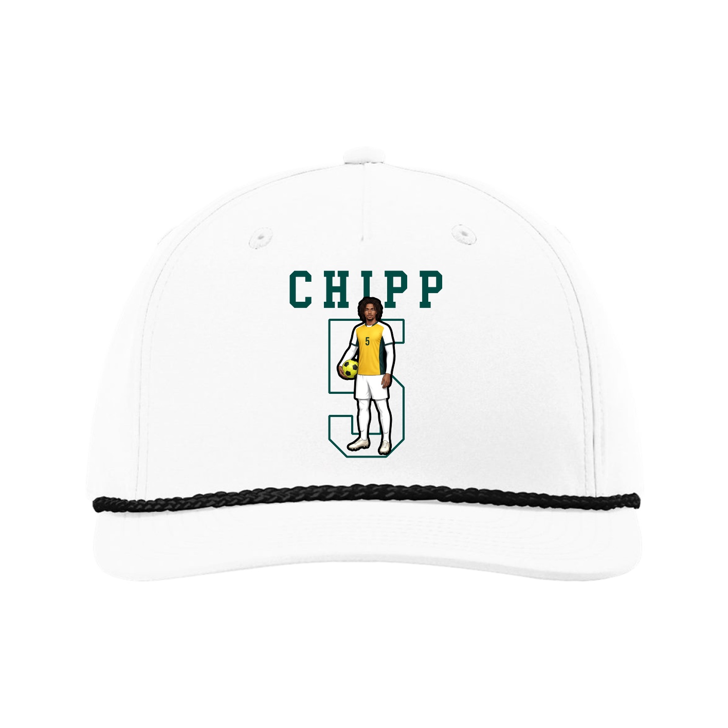 Five-Panel Classic Rope Cap — Shirsey in White