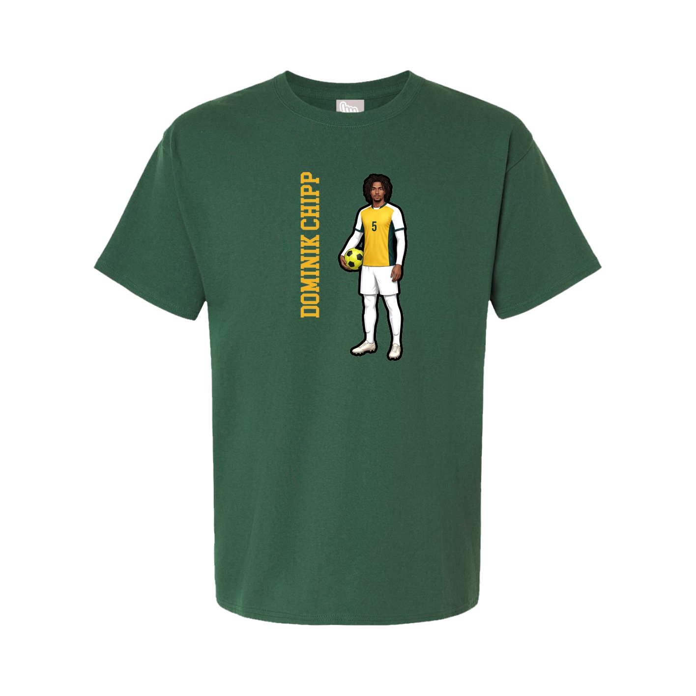 Youth Tee — Name Vertical in Green