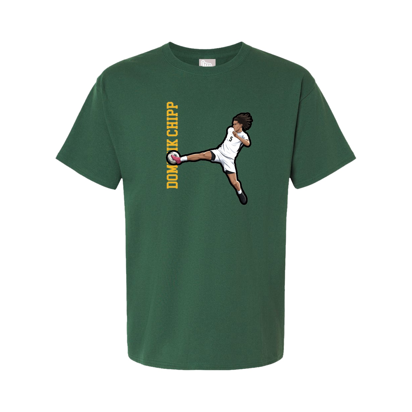 Tee — Name Vertical in Green