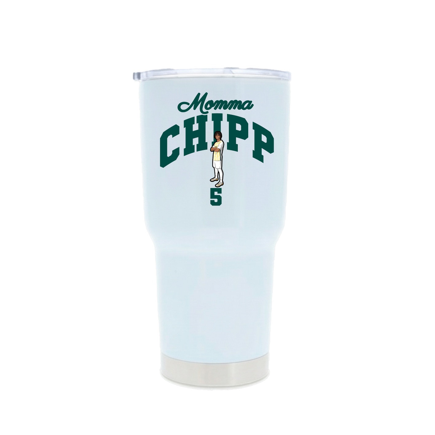 30oz Stainless Steel Tumbler — Mothers Day Arch in White