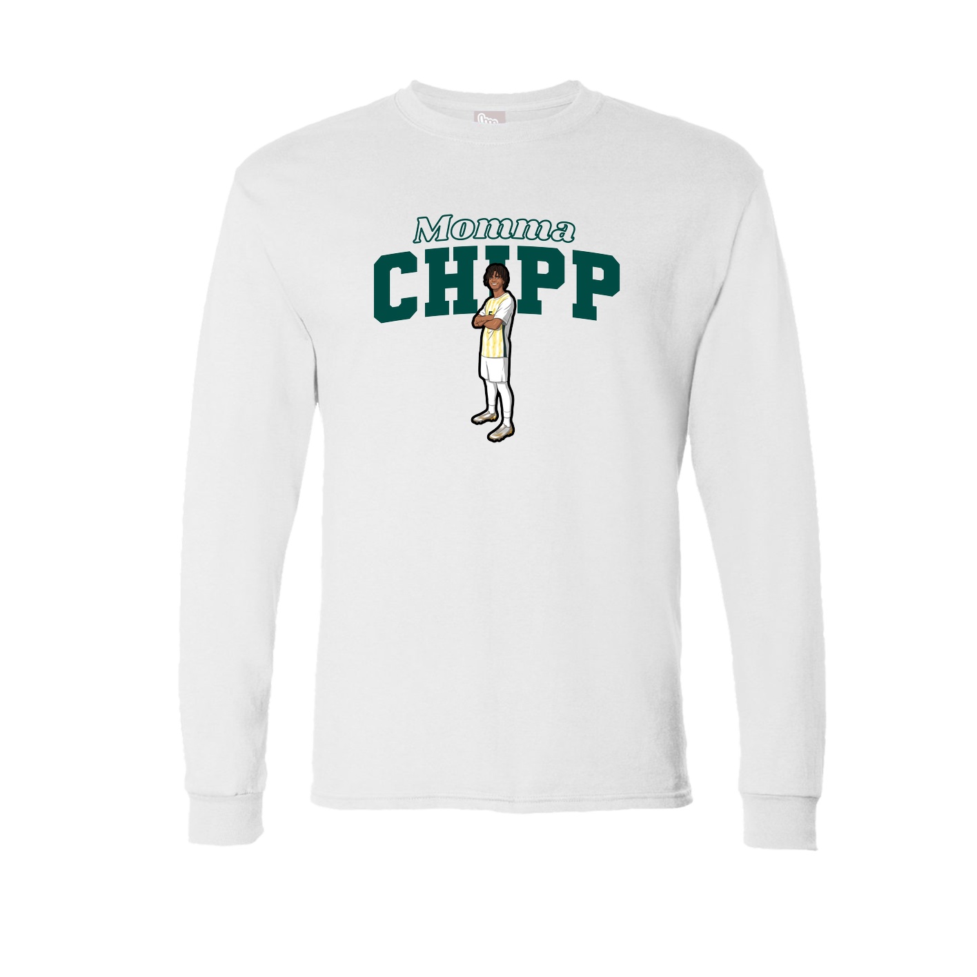 Long Sleeve Tee — Mothers Day Block in White