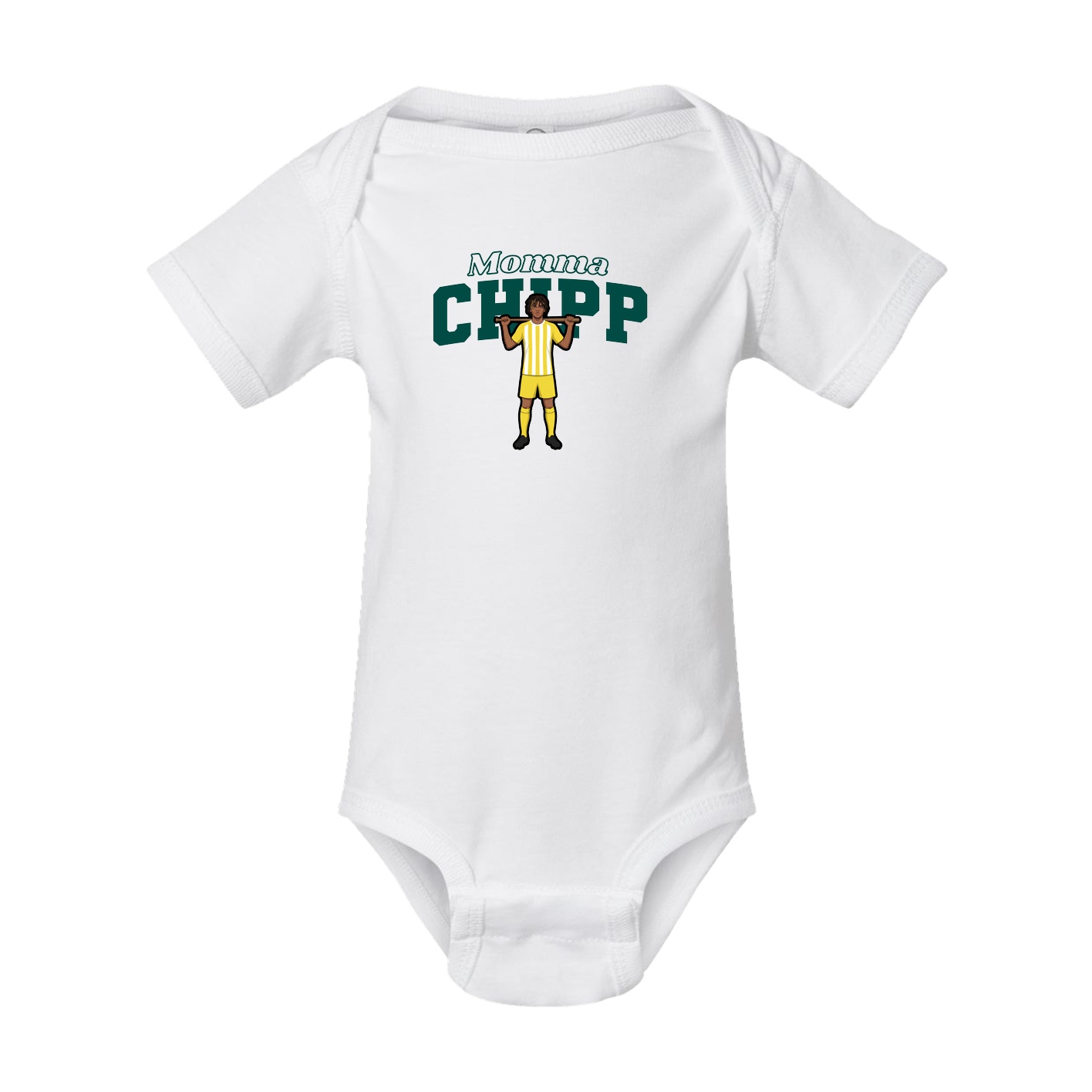 Baby Onesie — Mothers Day Block in White