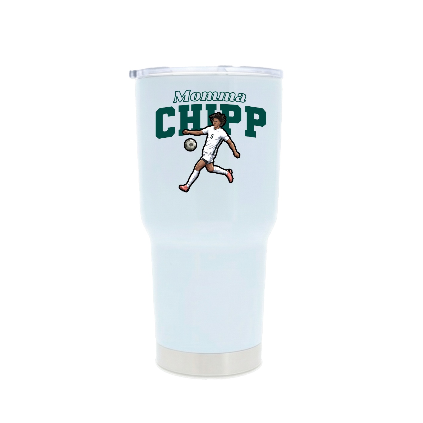 30oz Stainless Steel Tumbler — Mothers Day Block in White