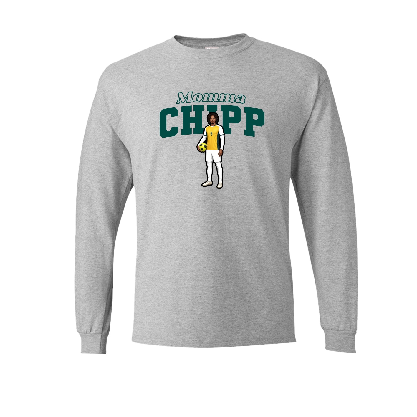 Long Sleeve Tee — Mothers Day Block in Grey