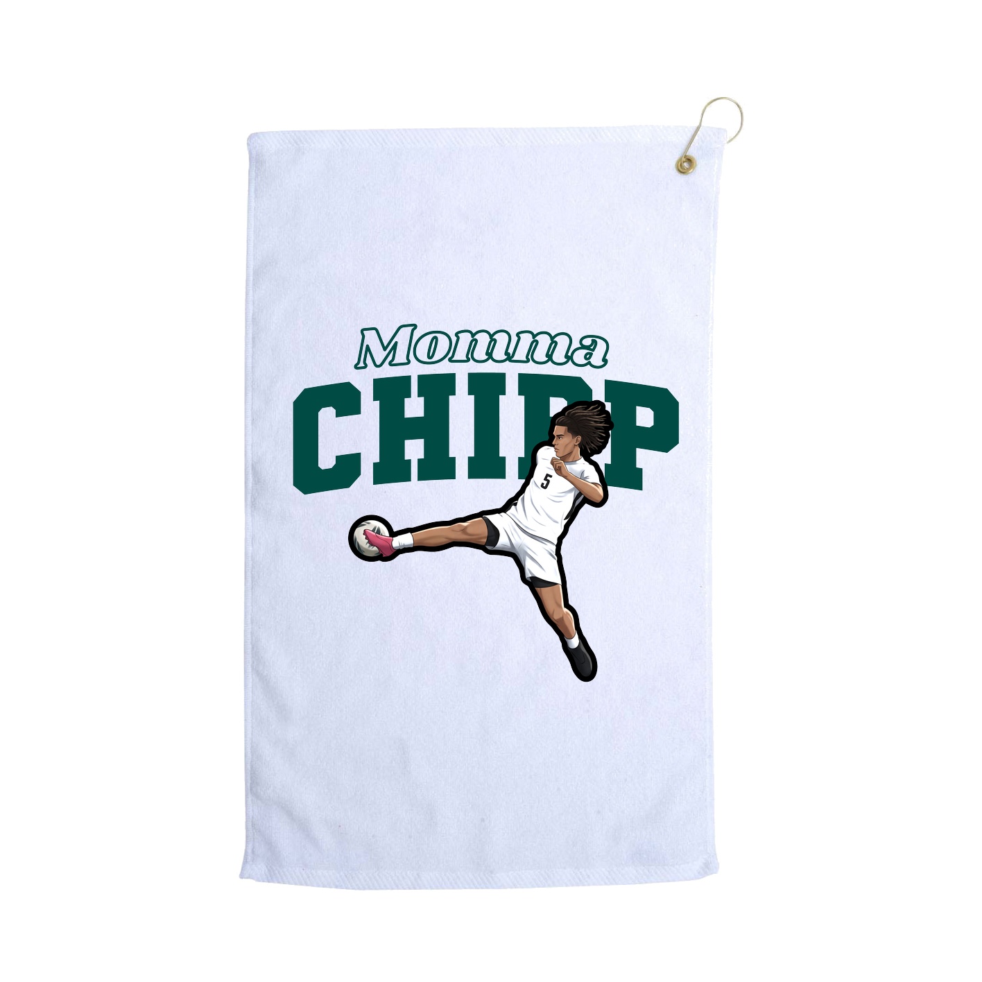 Golf Towel — Mothers Day Block in White