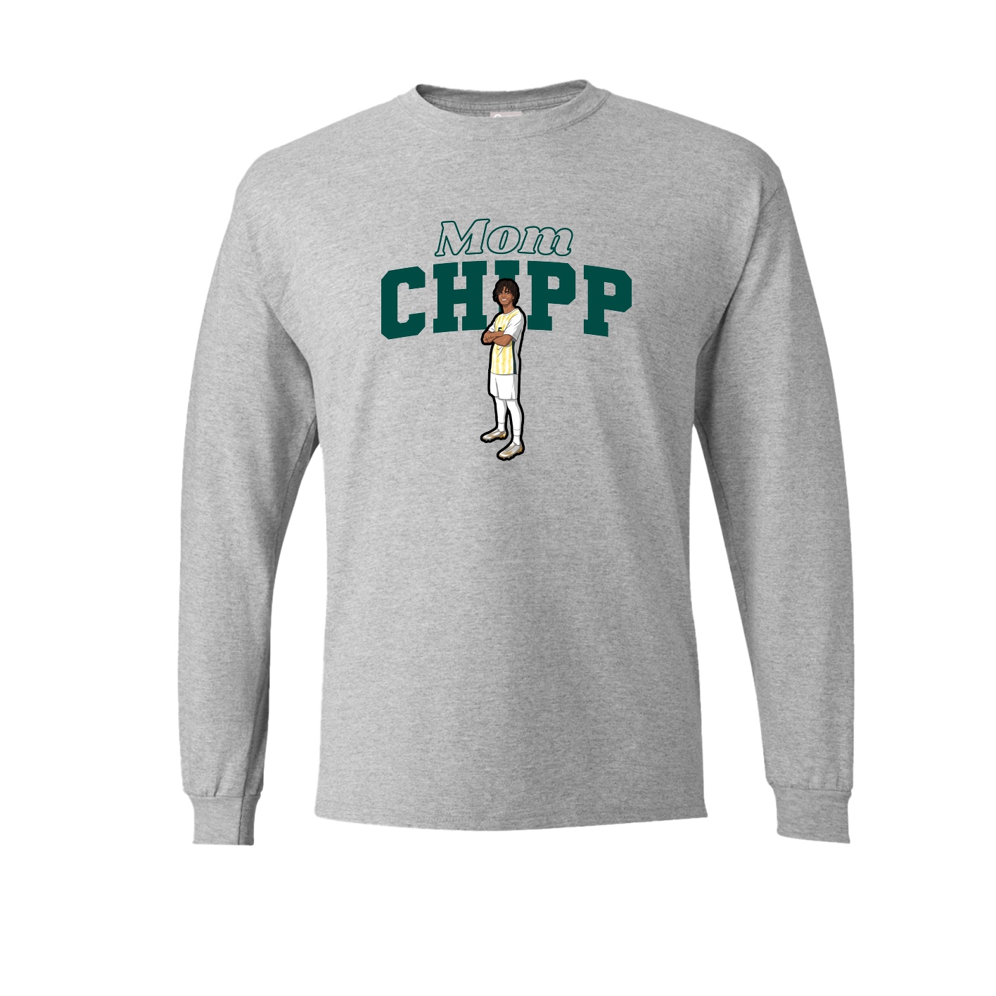 Long Sleeve Tee — Mothers Day Block in Grey