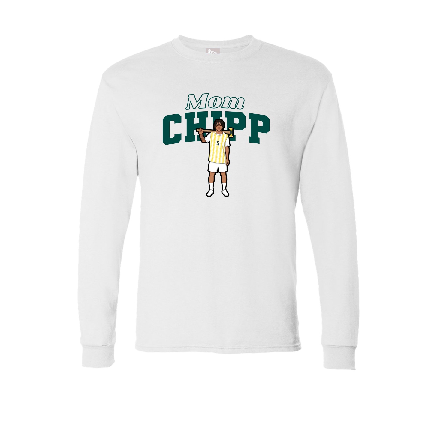 Long Sleeve Tee — Mothers Day Block in White