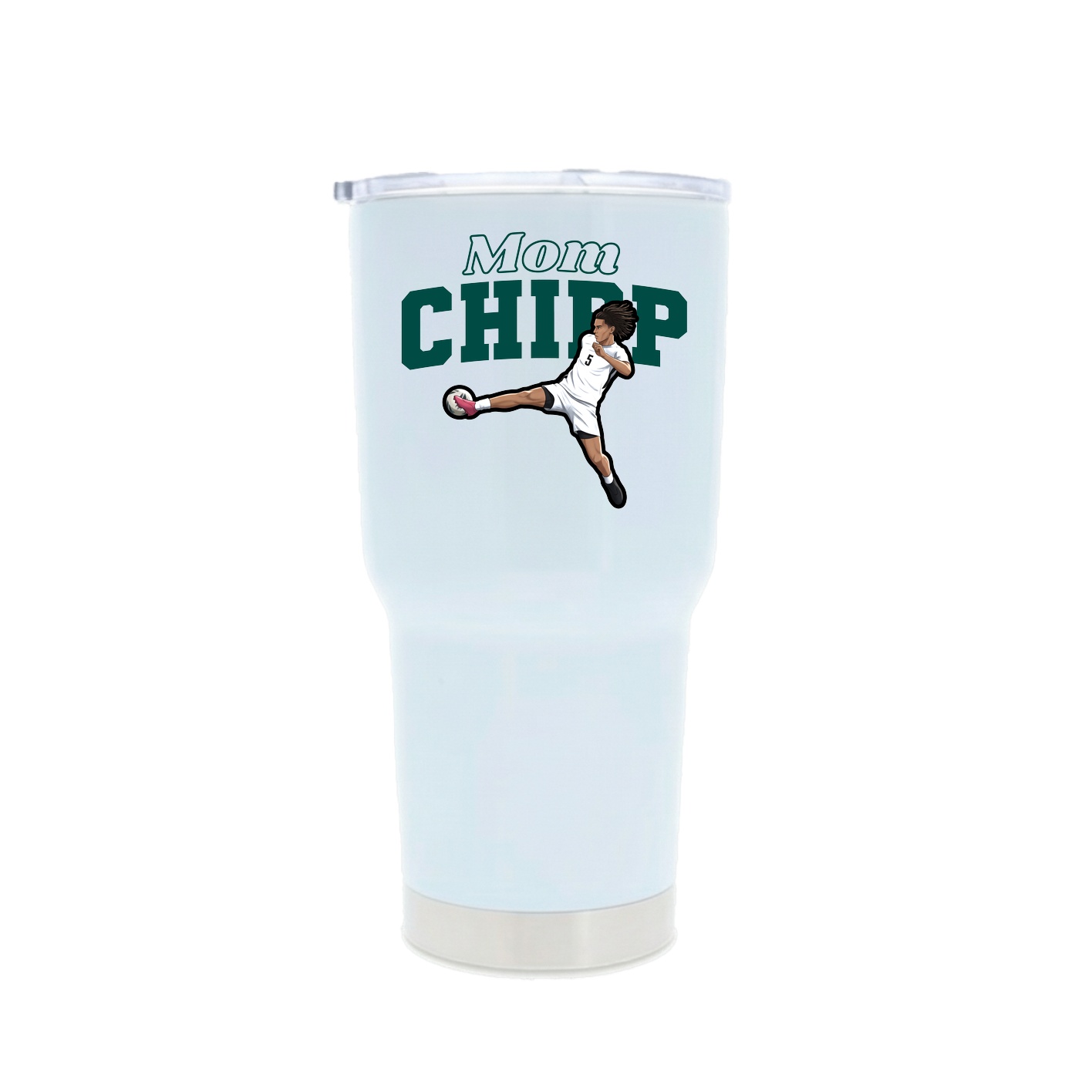 30oz Stainless Steel Tumbler — Mothers Day Block in White