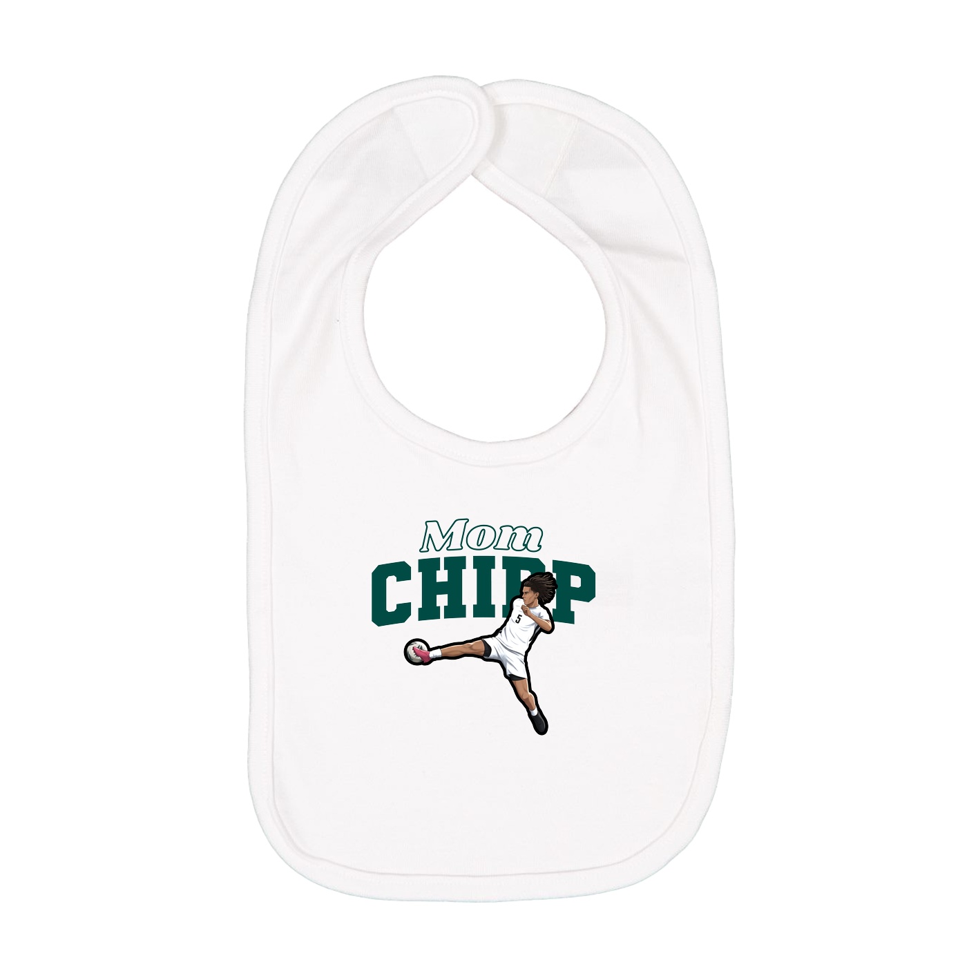 Infant Bib — Mothers Day Block in White