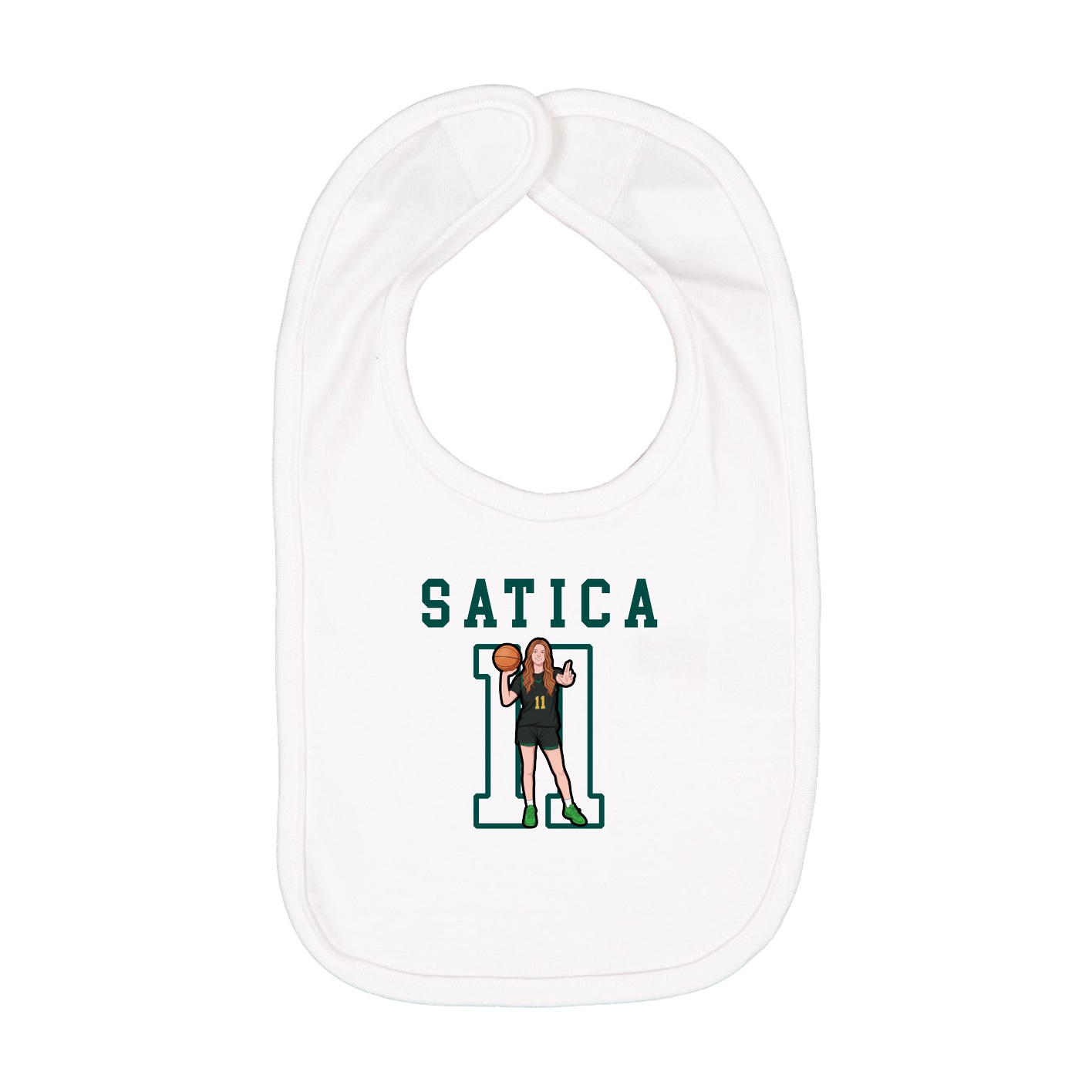 Infant Bib — Shirsey in White
