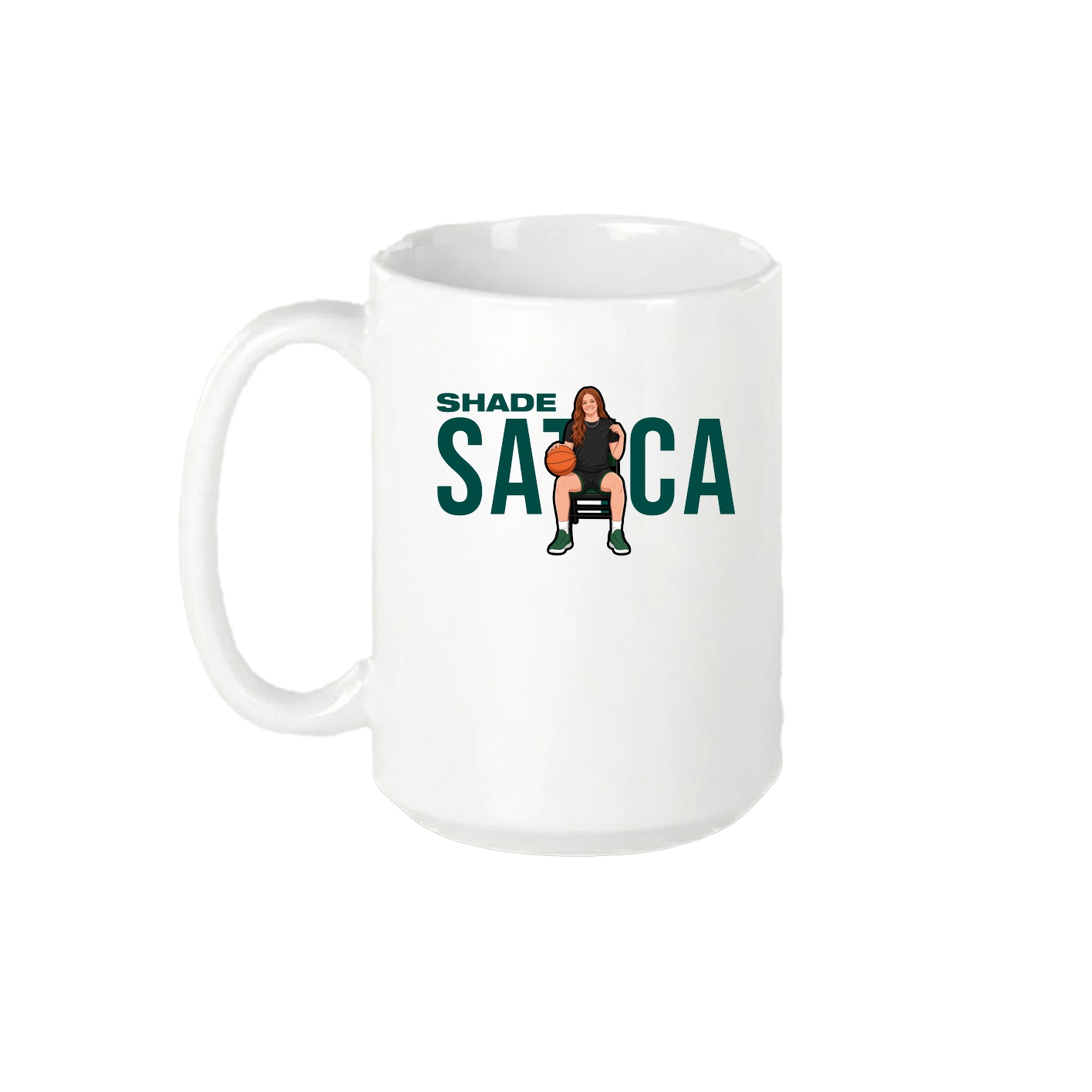 15oz Coffee Mug — Player Name in White