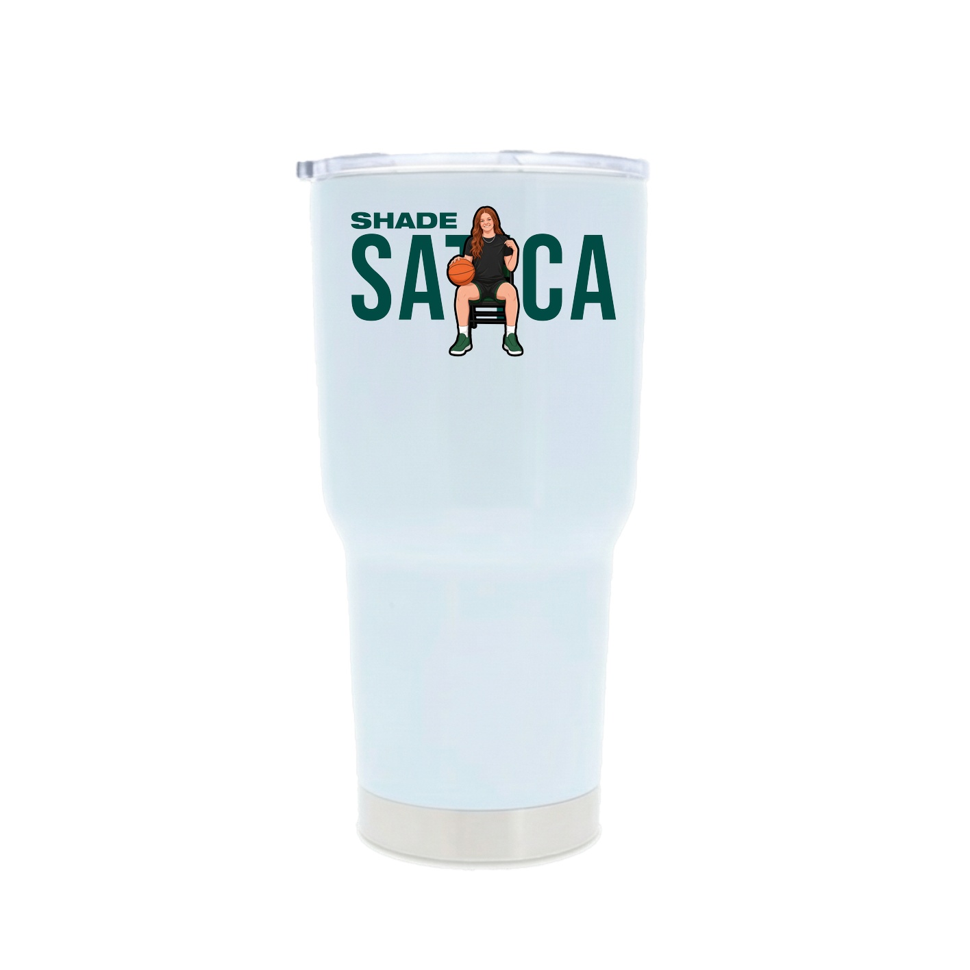 30oz Stainless Steel Tumbler — Player Name in White