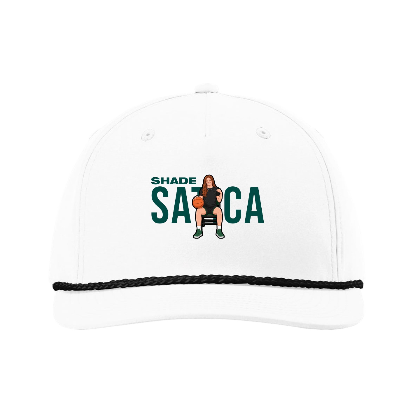 Five-Panel Classic Rope Cap — Player Name in White