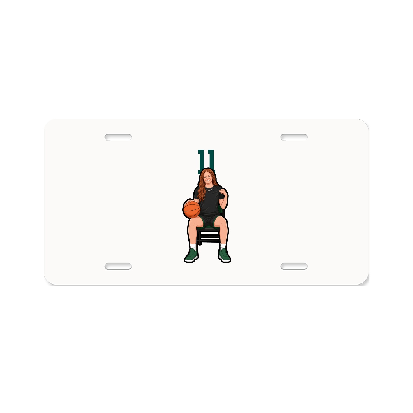 License Plate — Number Top in Classic
