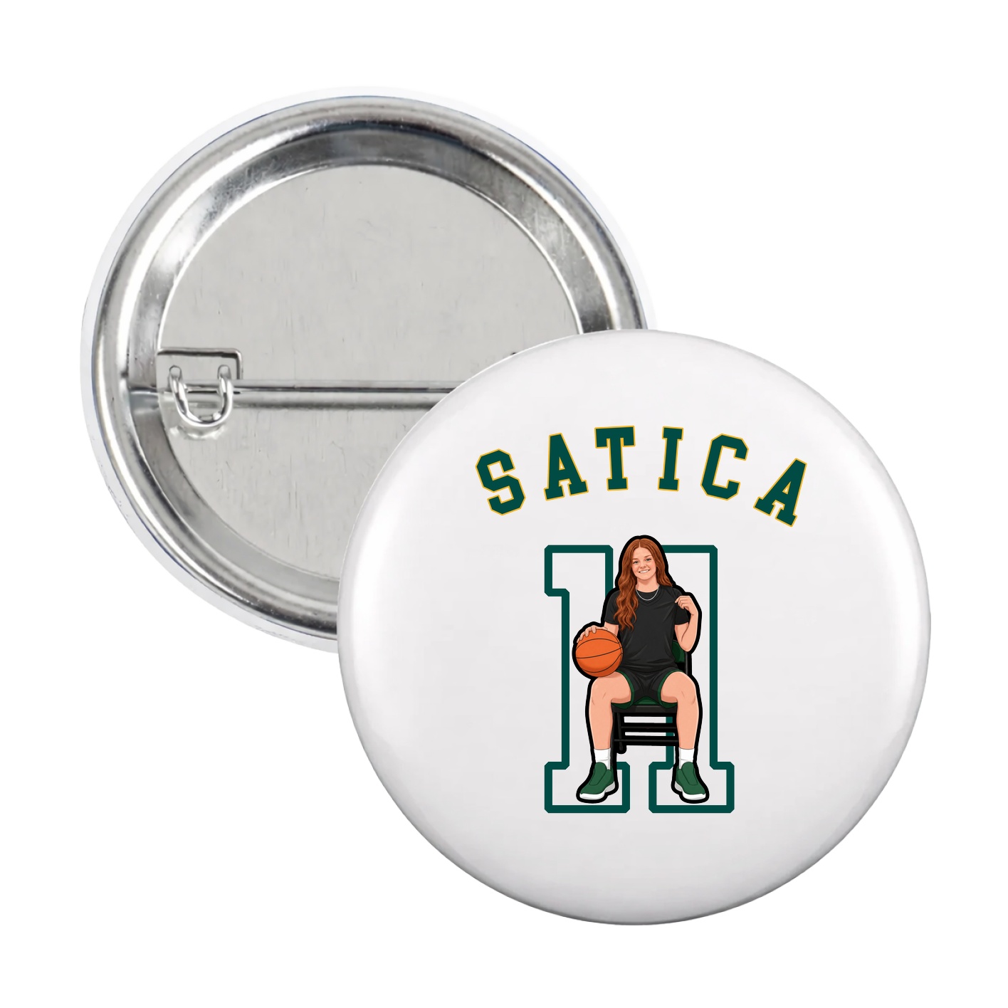 Game Day Button — Shirsey Arch in White