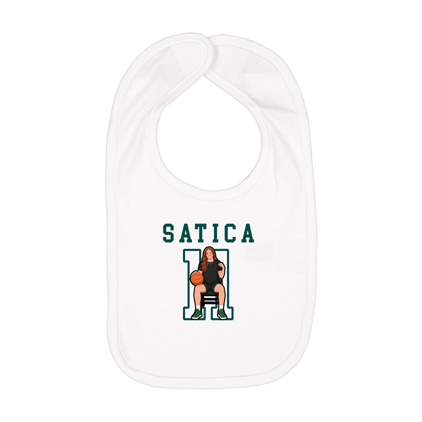 Infant Bib — Shirsey in White