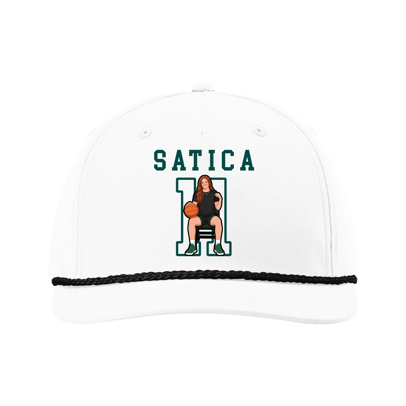 Five-Panel Classic Rope Cap — Shirsey in White