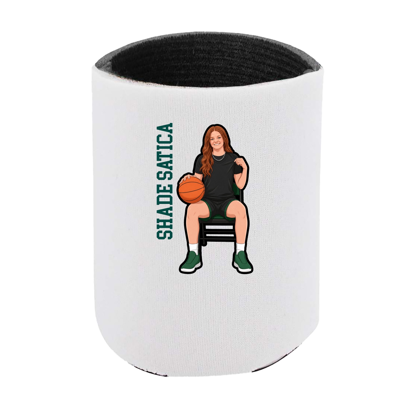 Can Holder — Name Vertical in White