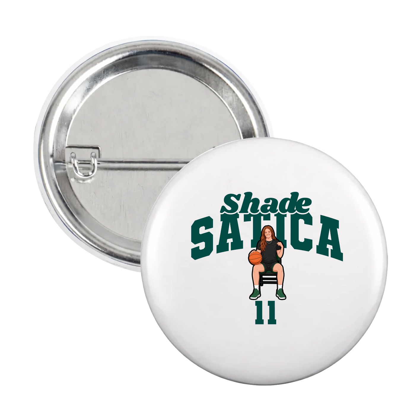 Game Day Button — Signature Arch in White