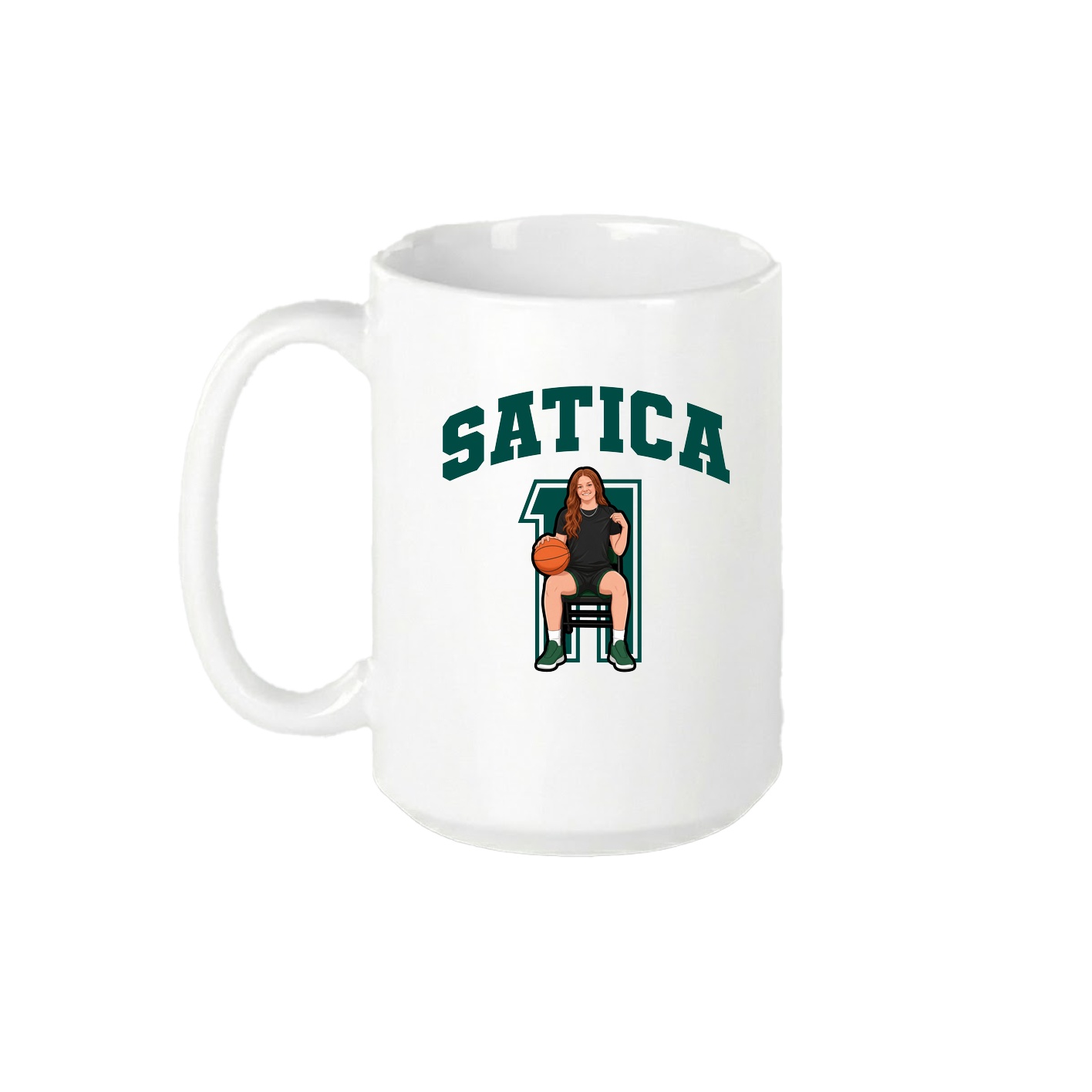 15oz Coffee Mug — Number in White