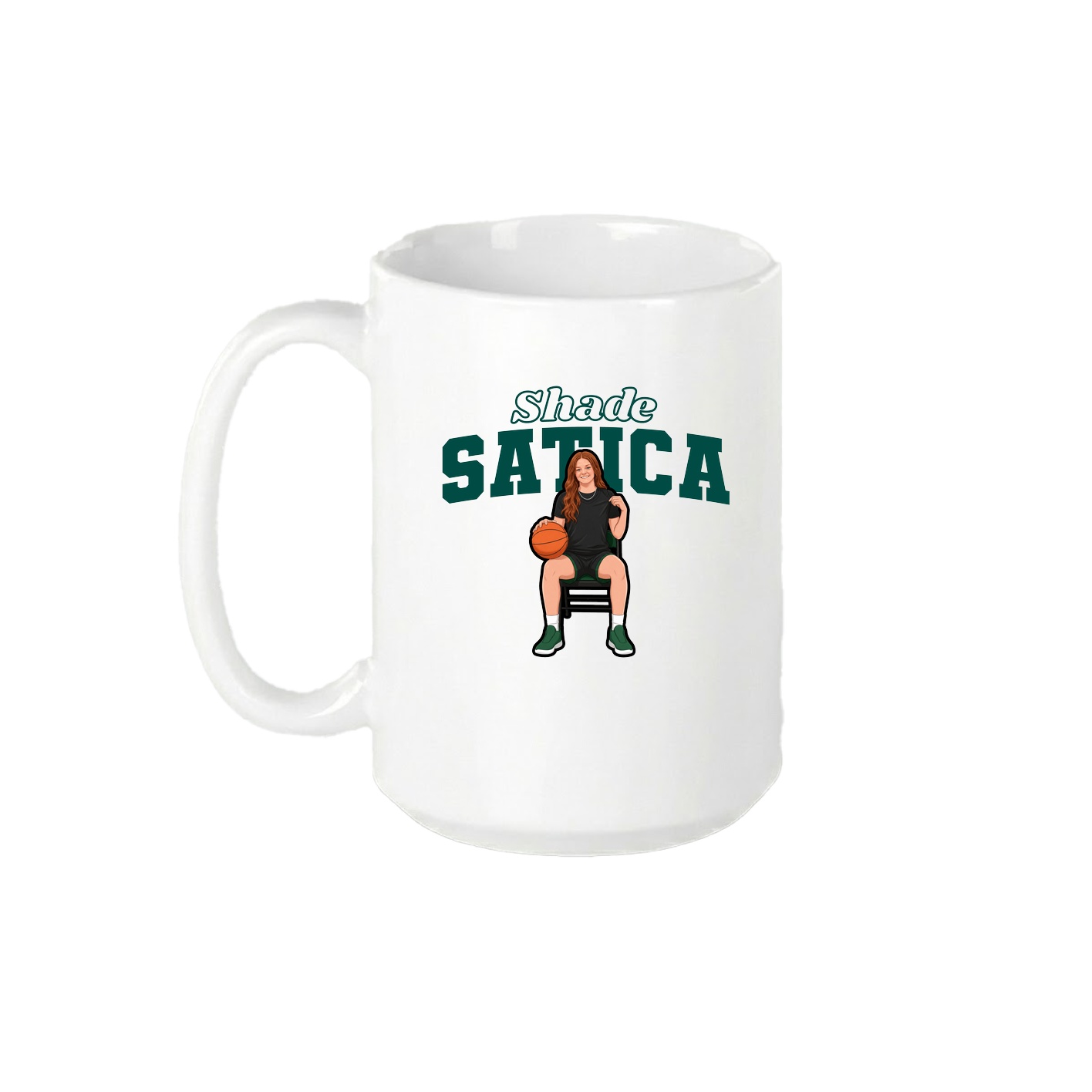 15oz Coffee Mug — Name Arch in White