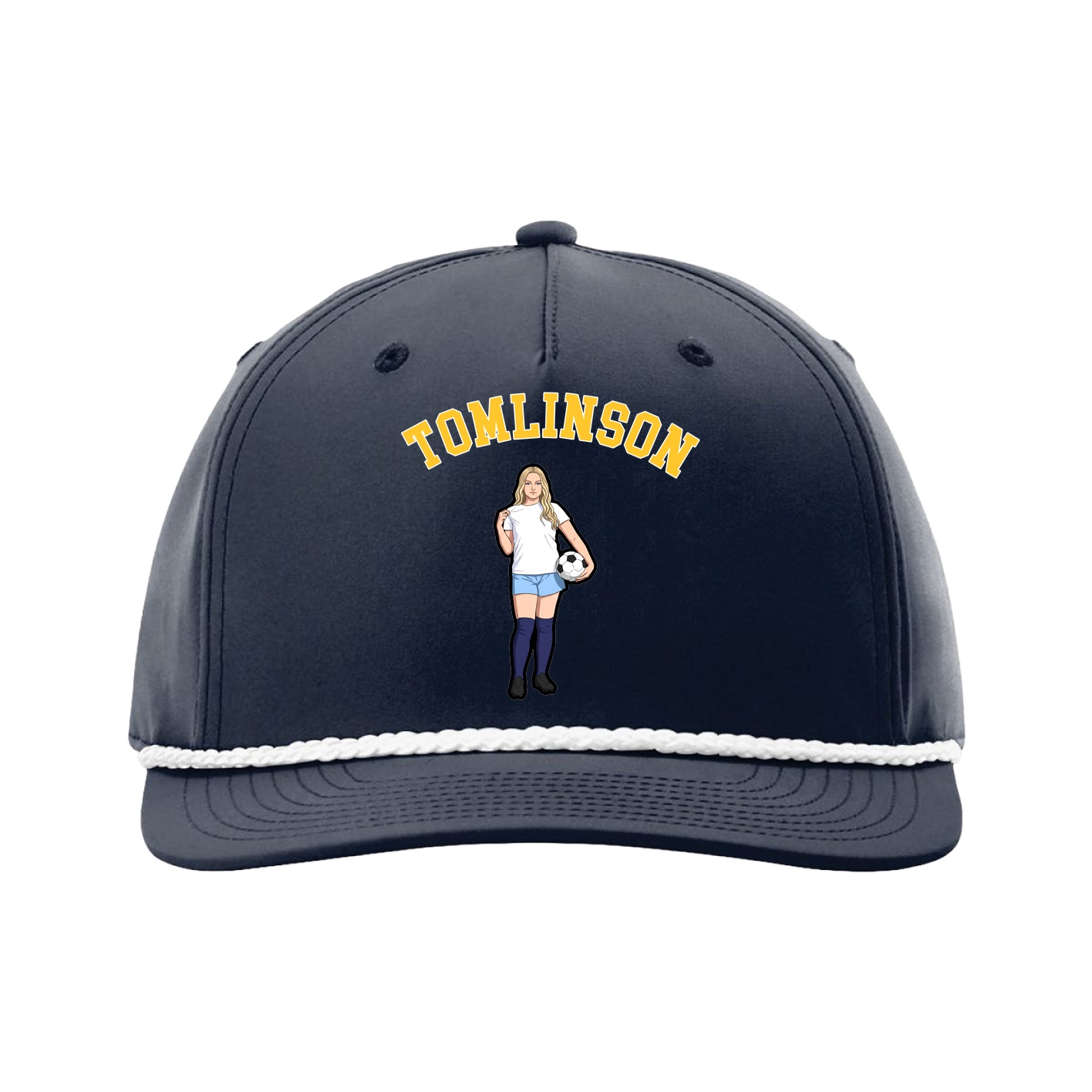 Five-Panel Classic Rope Cap — Shirsey Arch in Navy