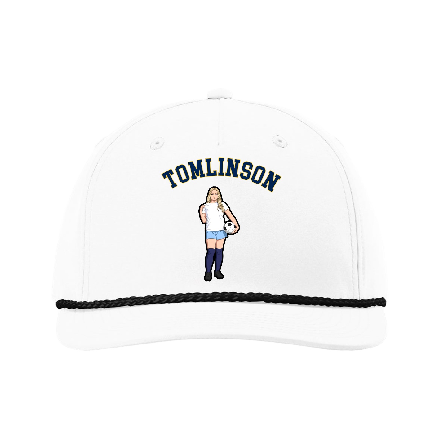 Five-Panel Classic Rope Cap — Shirsey Arch in White