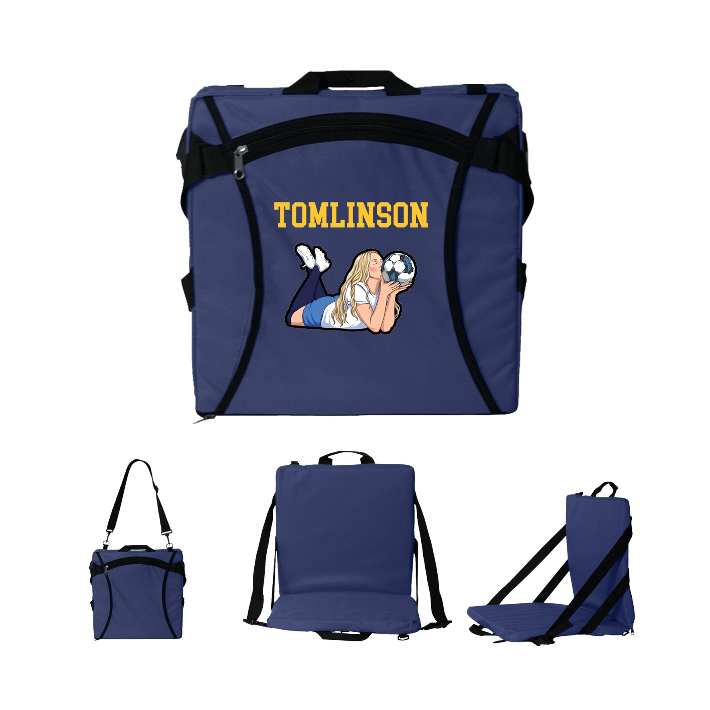 Folding Stadium Seat — Shirsey in Navy