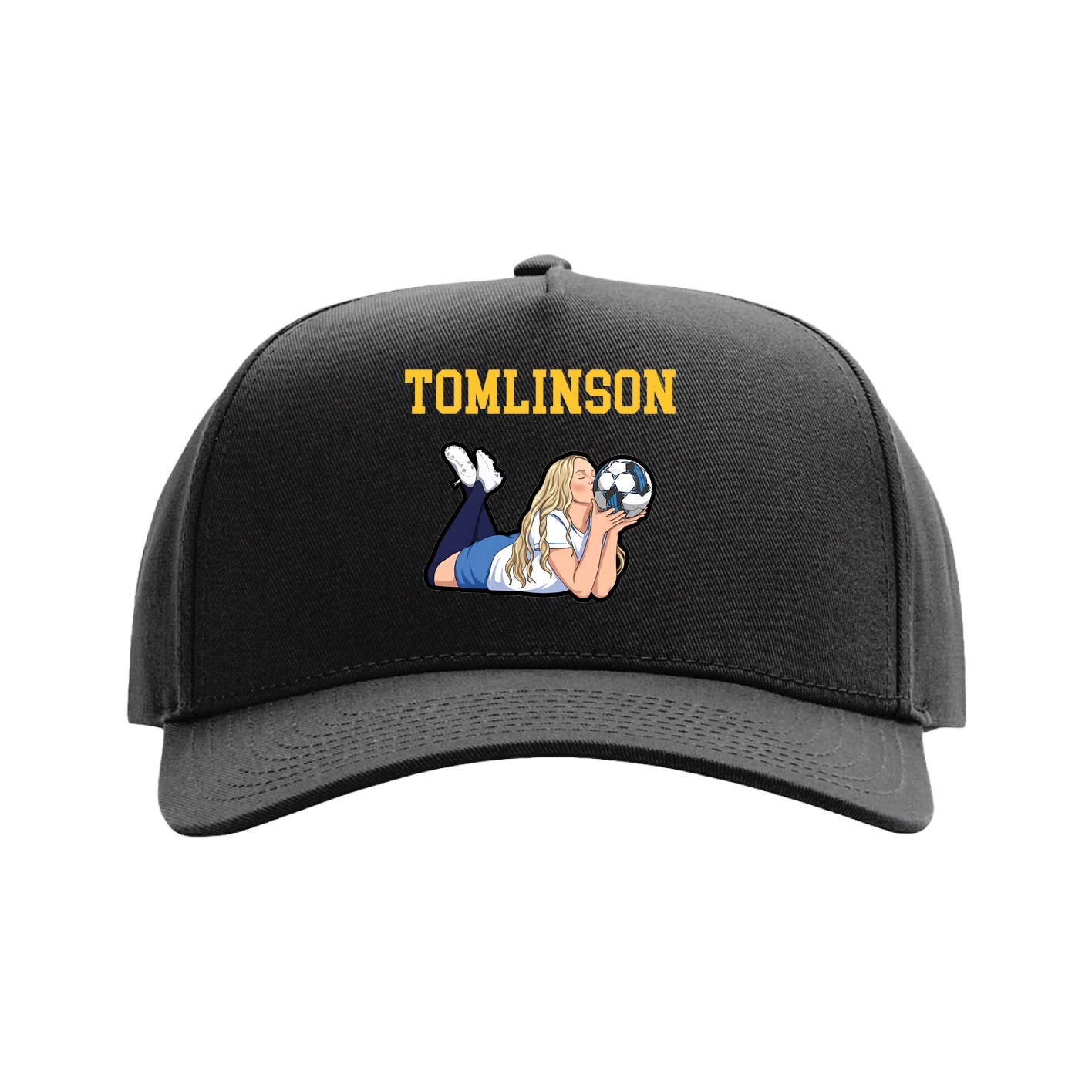 Full Fabric Five-Panel Champ Cap — Shirsey in Black
