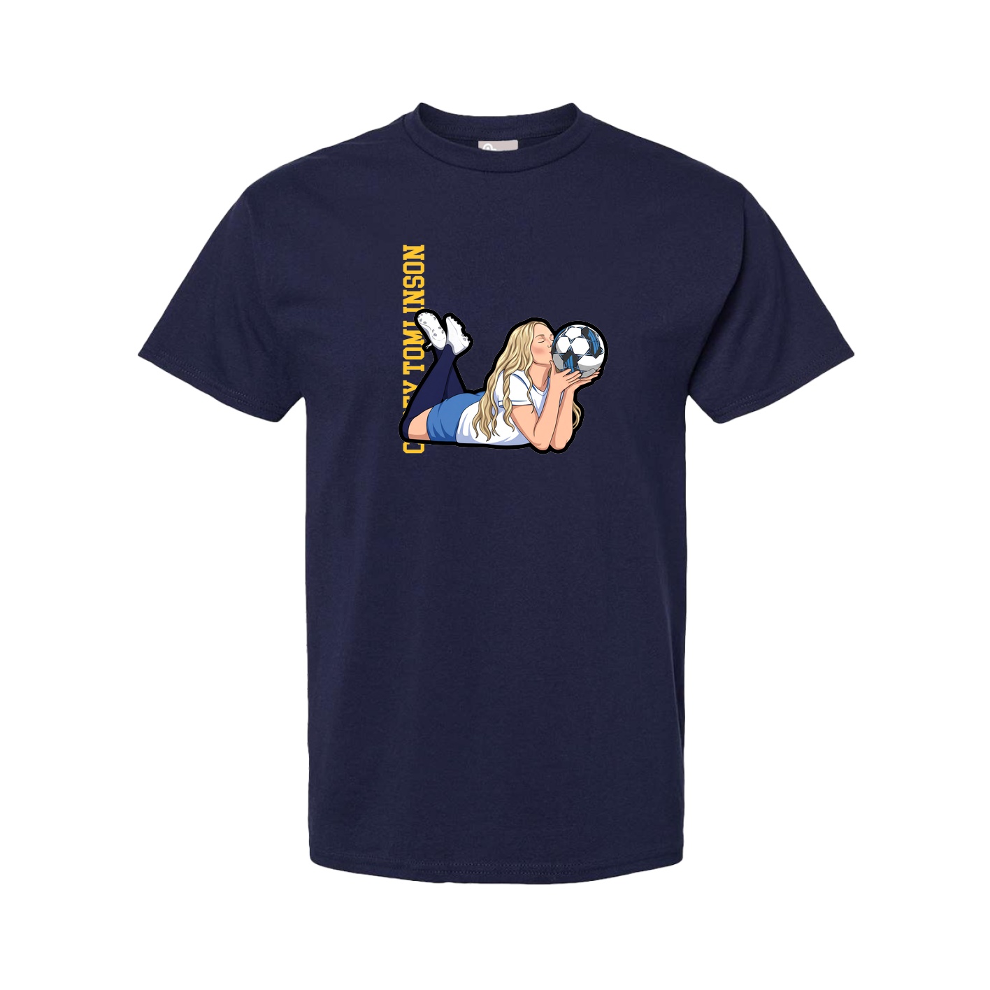 Tee — Name Vertical in Navy